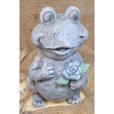 Frosch mit Blumen